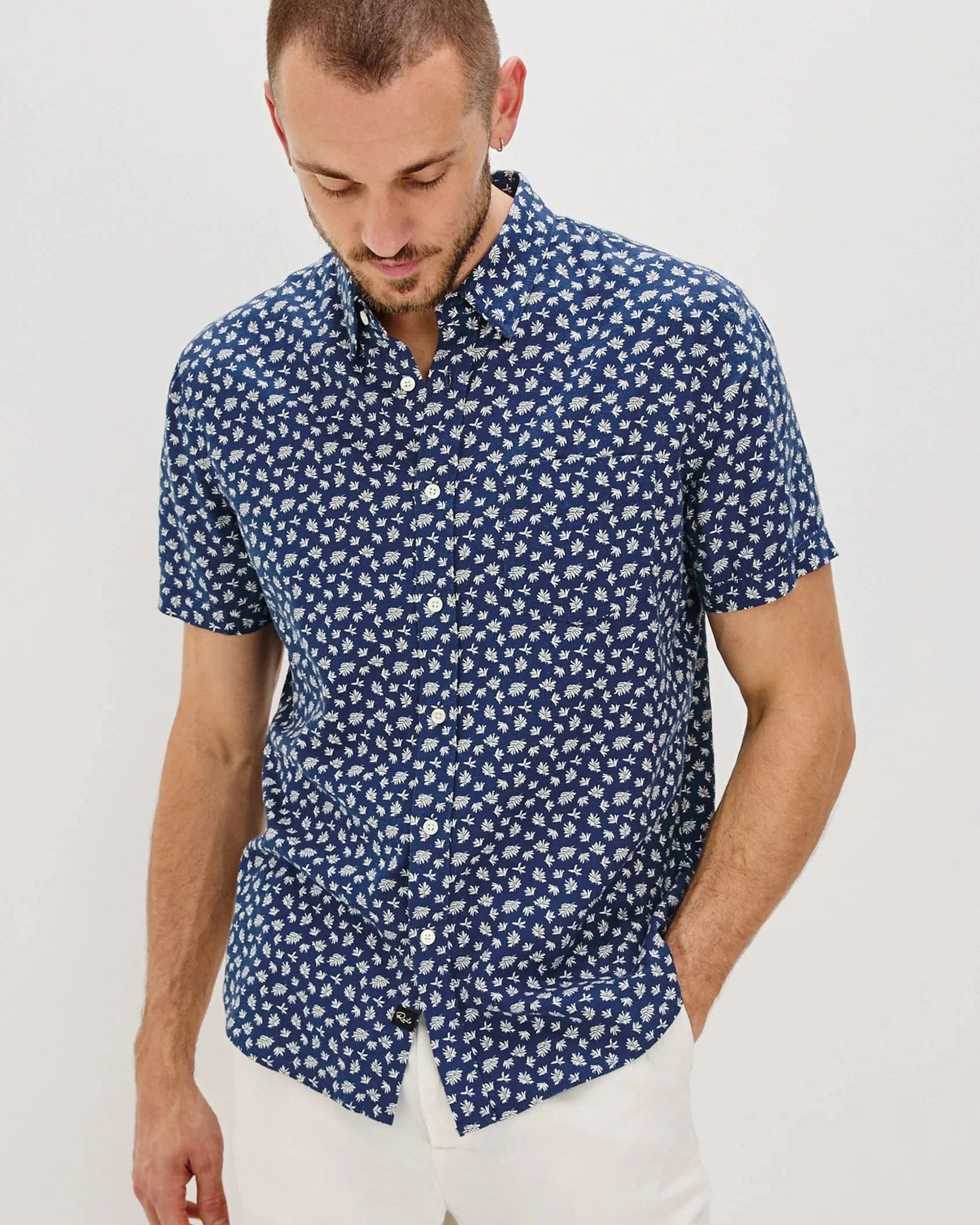 Rails Sport Shirts Carson Shirt - Nervous Leaf Blue