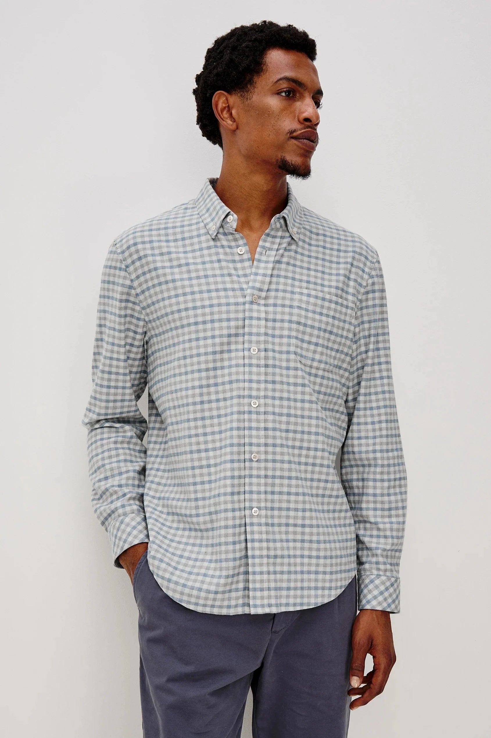 Rails Sport Shirts CHARCOAL BLUE CHECK / M Vance Shirt