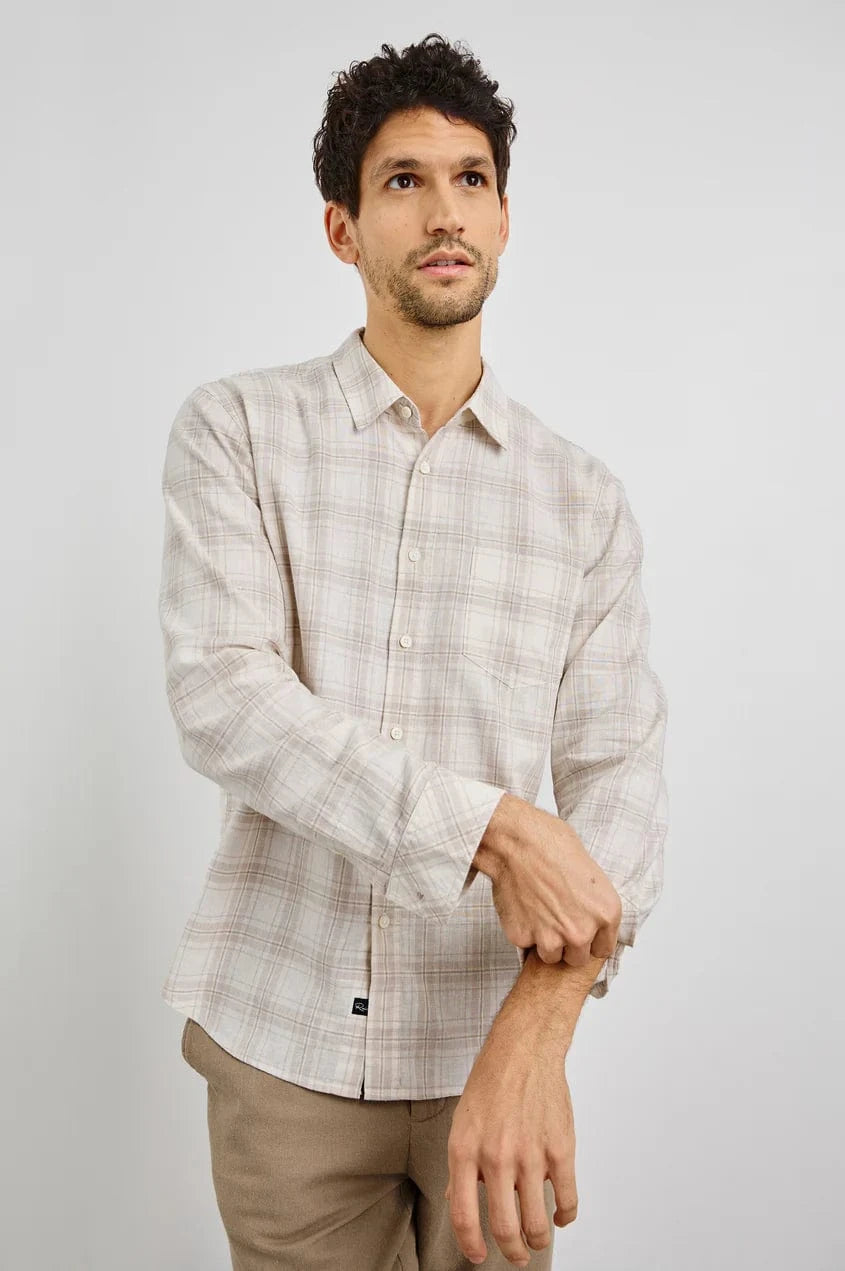 Rails Sport Shirts Clyde Shirt - Sea Oat White
