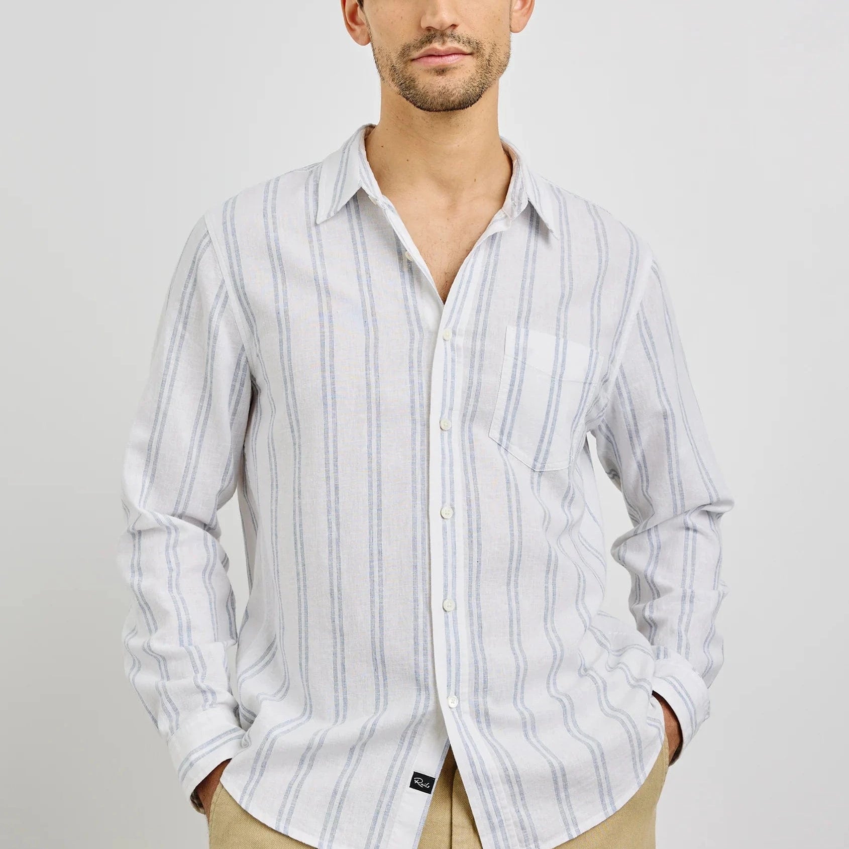 Rails Sport Shirts Clyde Shirt - White Azure