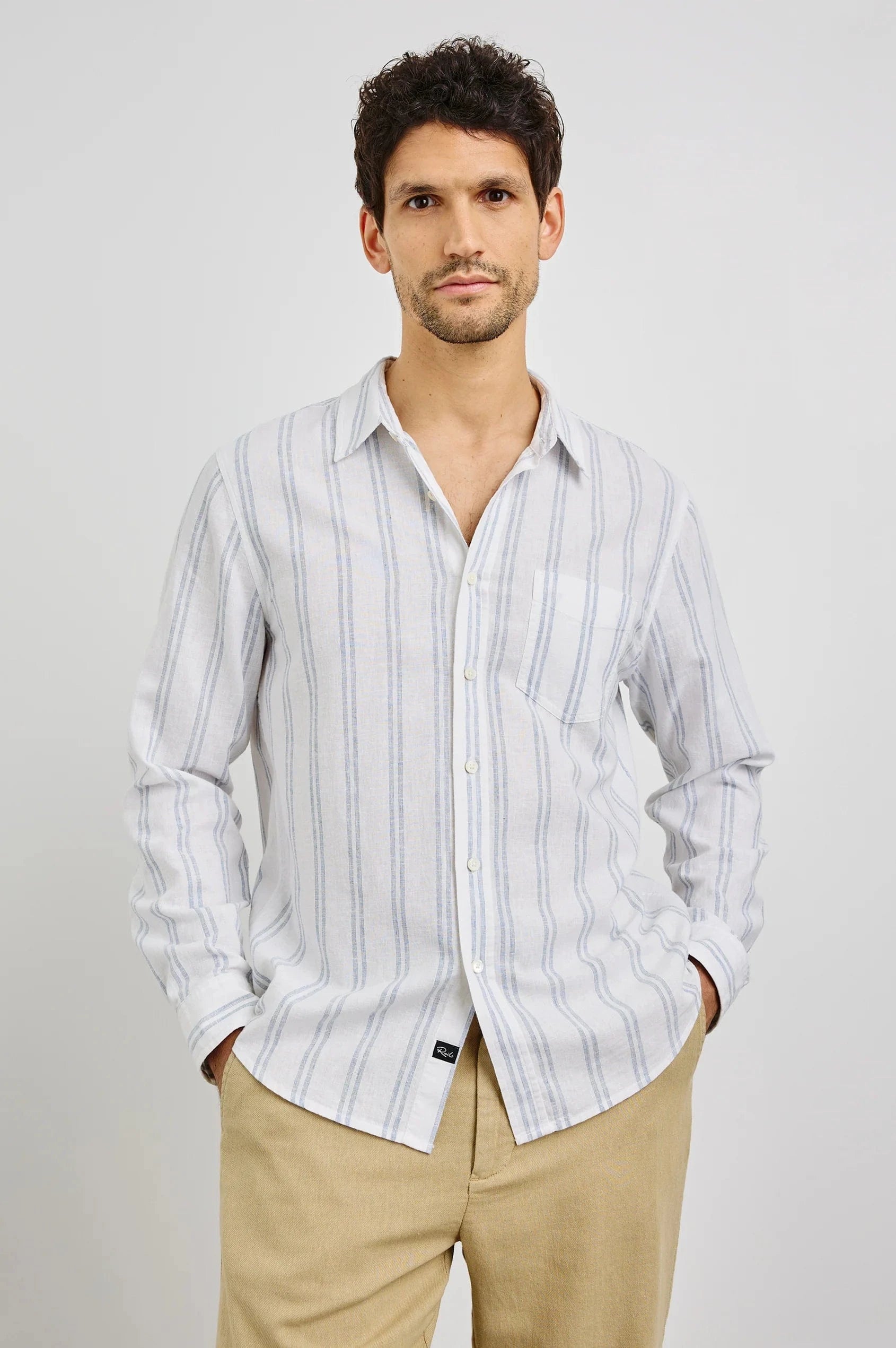 Rails Sport Shirts Clyde Shirt - White Azure