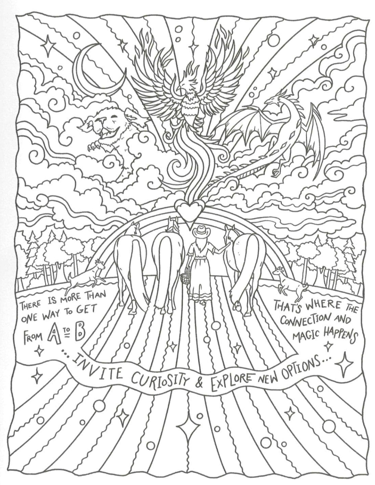 Restorative Souls Home Dear Equestrians Color Book