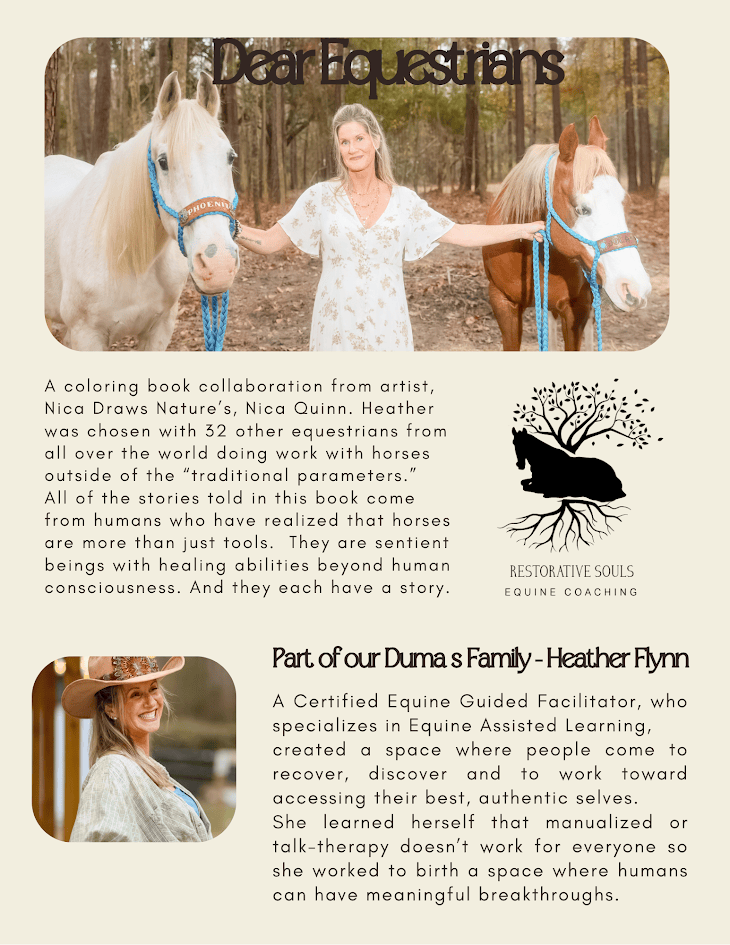 Restorative Souls Home Dear Equestrians Color Book