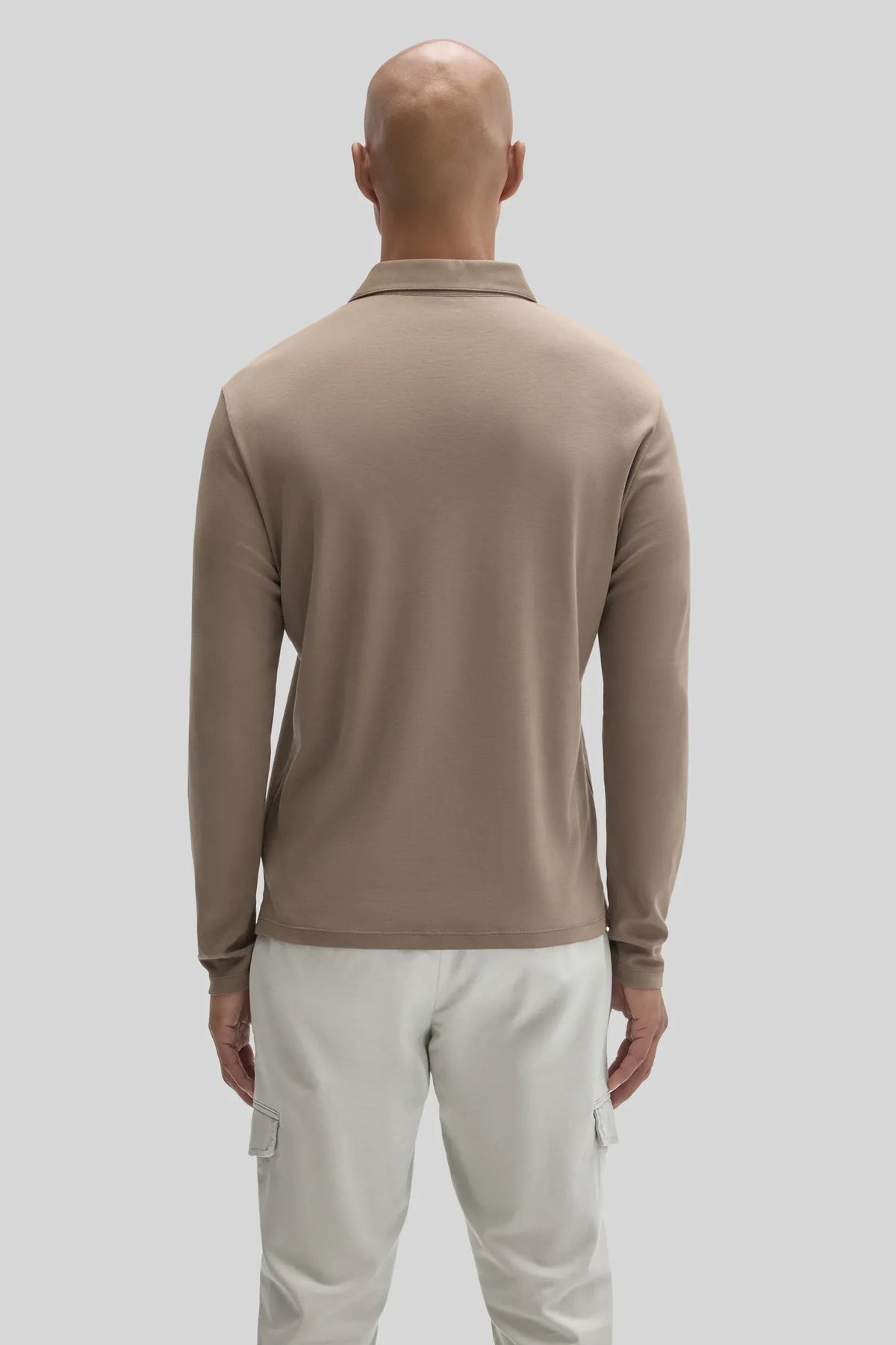 Robert Barakett Polos The Barakett Long Sleeve Herringbone Polo