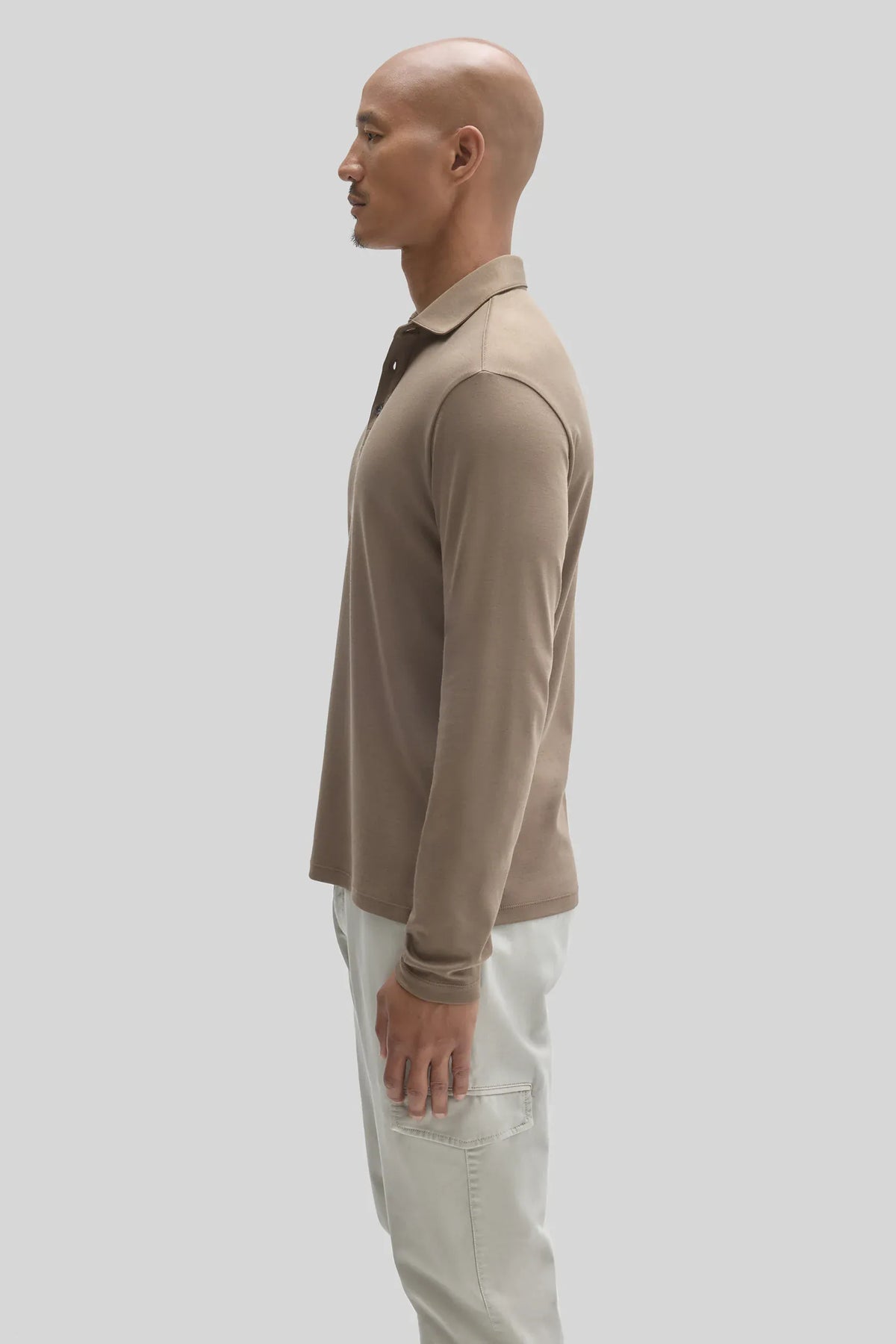 Robert Barakett Polos The Barakett Long Sleeve Herringbone Polo