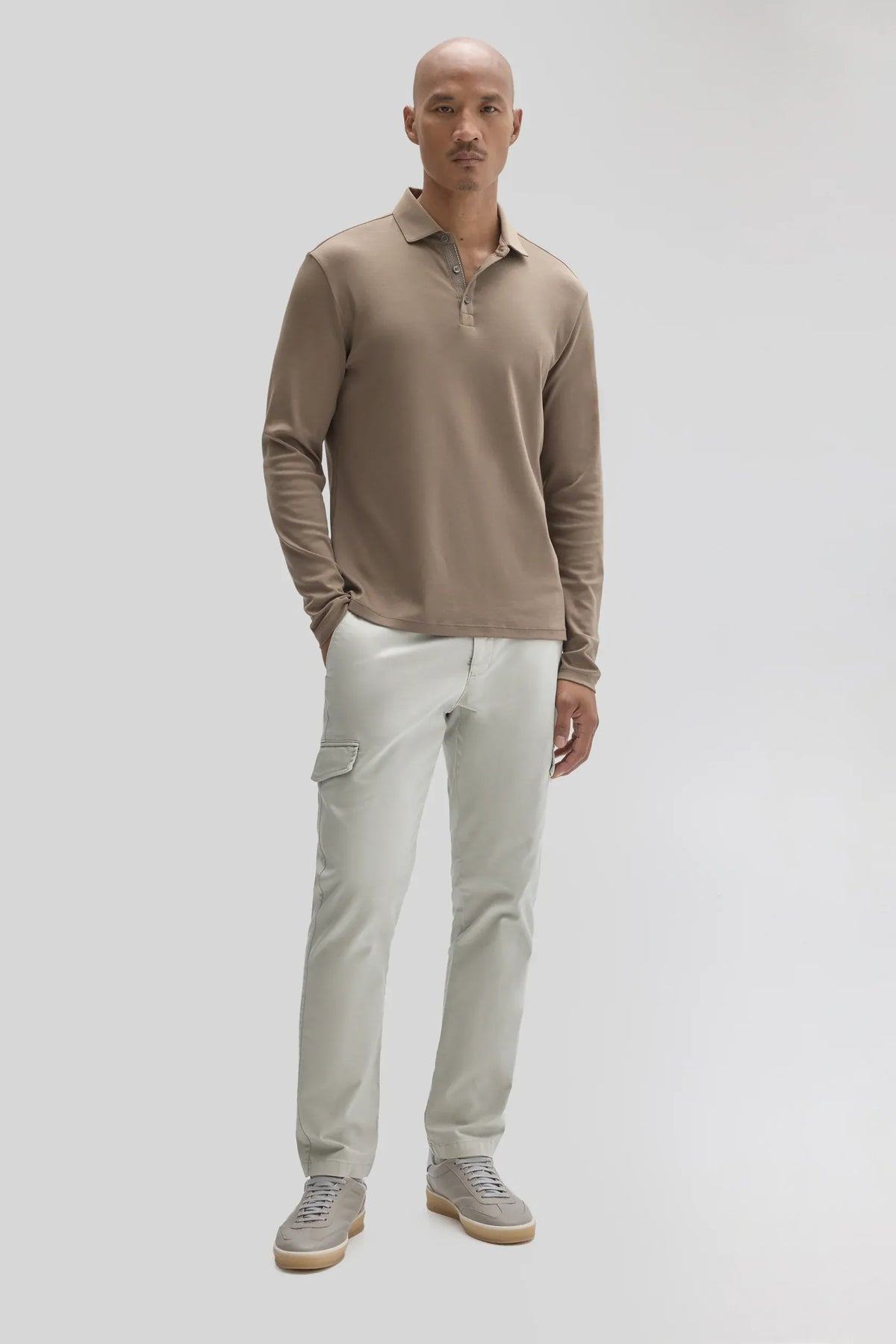 Robert Barakett Polos The Barakett Long Sleeve Herringbone Polo