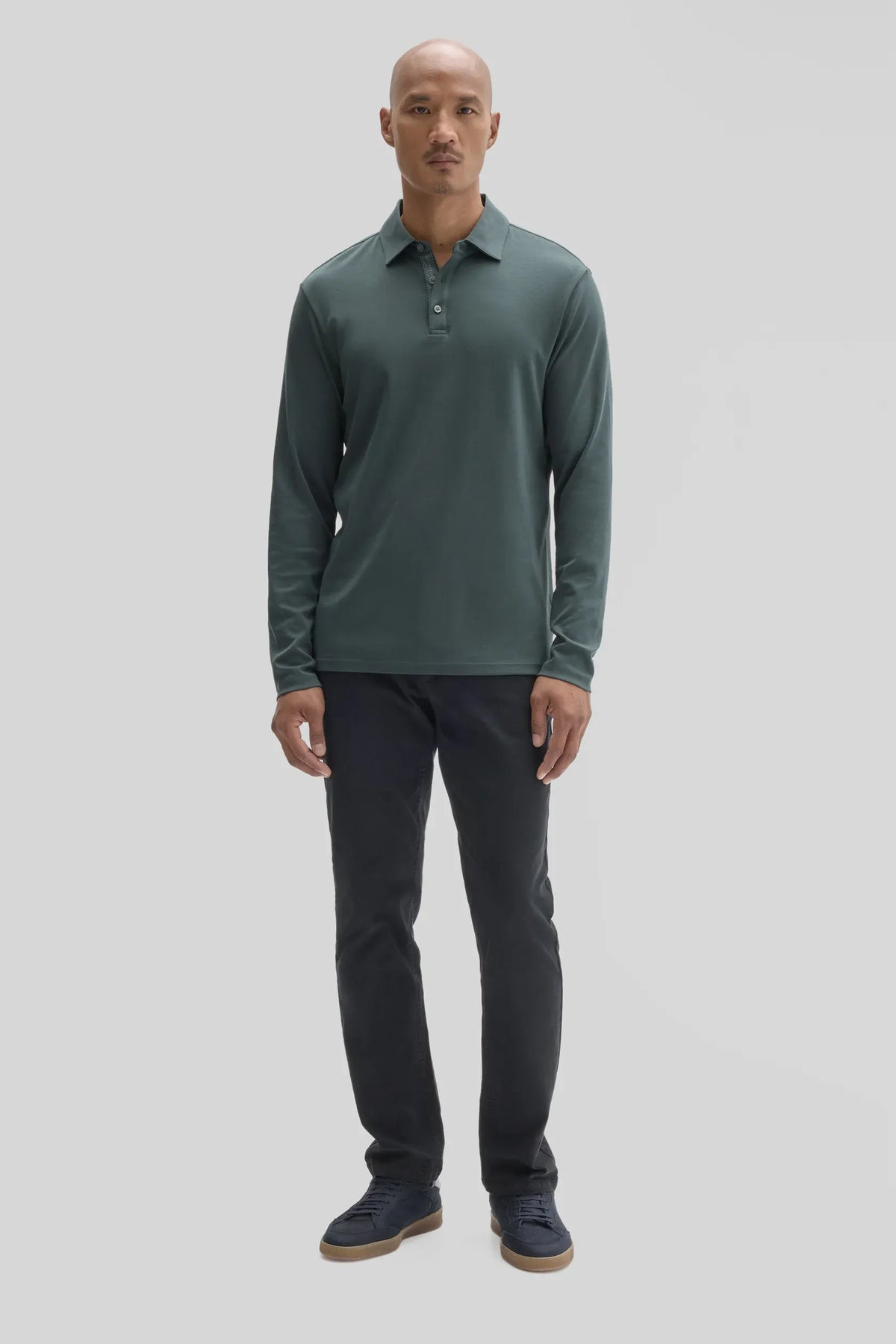 Robert Barakett Polos The Barakett Long Sleeve Herringbone Polo