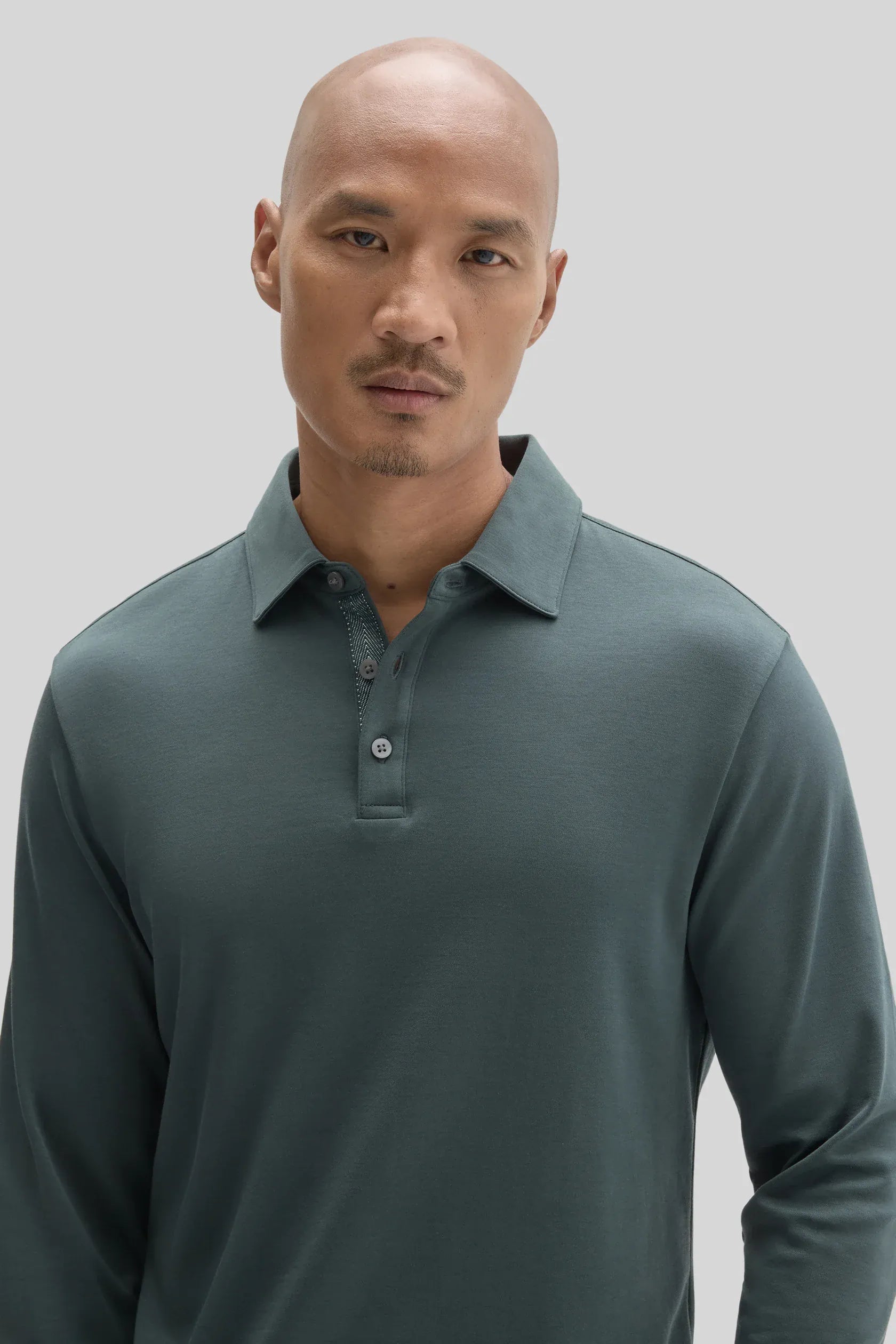 Robert Barakett Polos The Barakett Long Sleeve Herringbone Polo