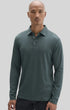 Robert Barakett Polos The Barakett Long Sleeve Herringbone Polo