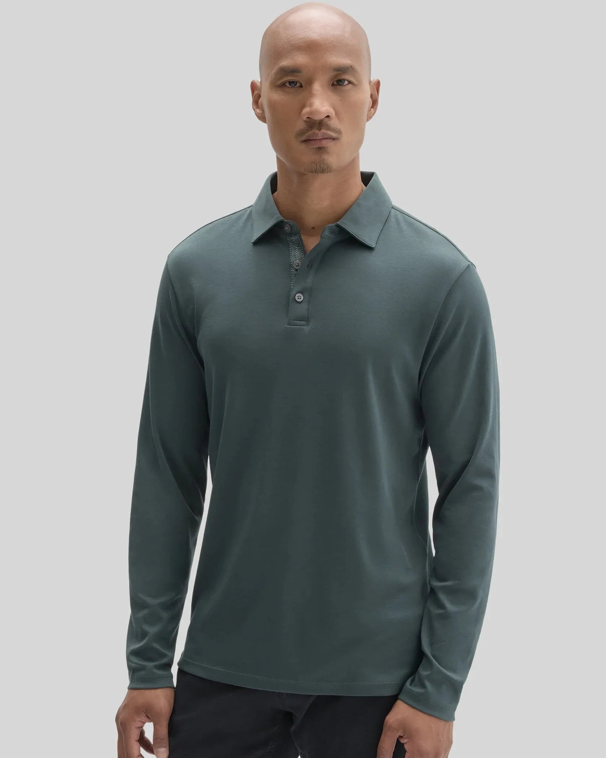 Robert Barakett Polos The Barakett Long Sleeve Herringbone Polo