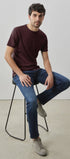 Robert Barakett T-Shirts The Barakett Tee in Deep Bordeaux