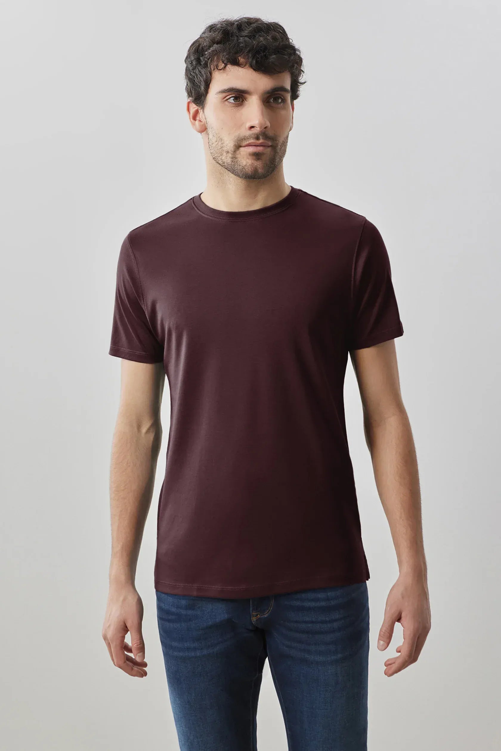 Robert Barakett T-Shirts The Barakett Tee in Deep Bordeaux