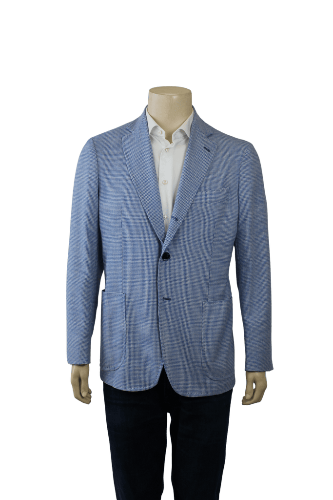 Sartorio Sport Coats Blue Mini Box Sport Coat