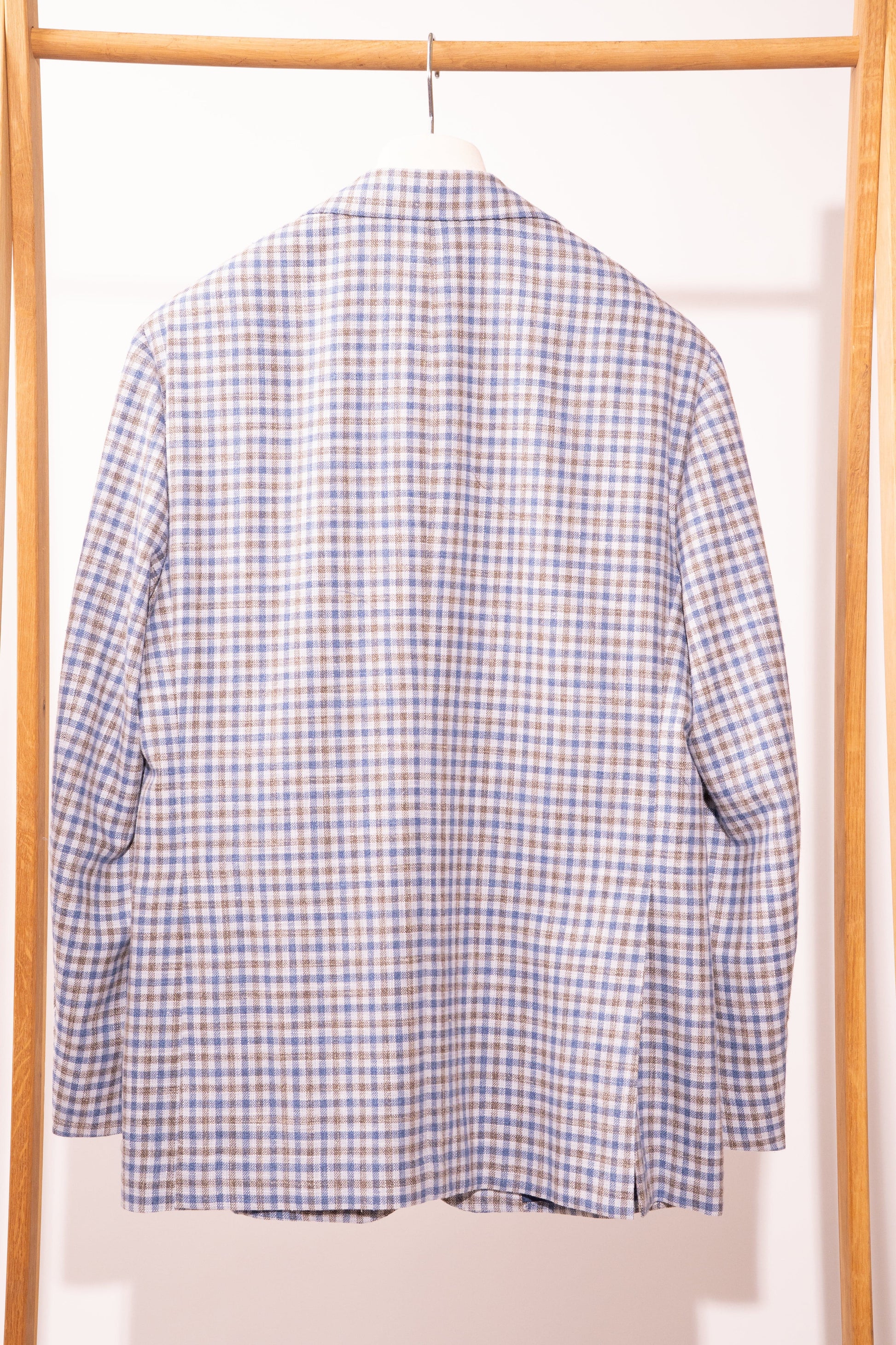 Sartorio Sport Coats Gray and Royal Blue Tattersall Sport Jacket