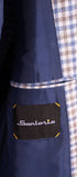Sartorio Sport Coats Gray and Royal Blue Tattersall Sport Jacket