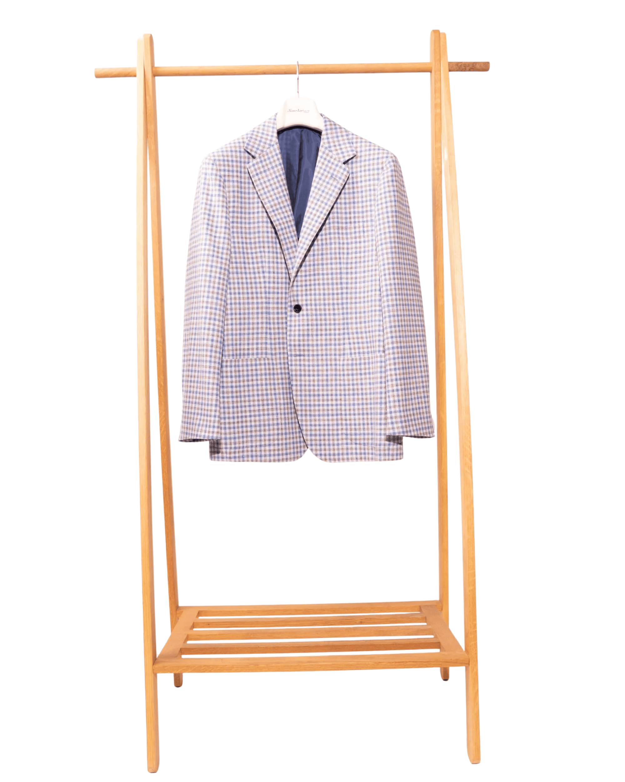 Sartorio Sport Coats Gray and Royal Blue Tattersall Sport Jacket