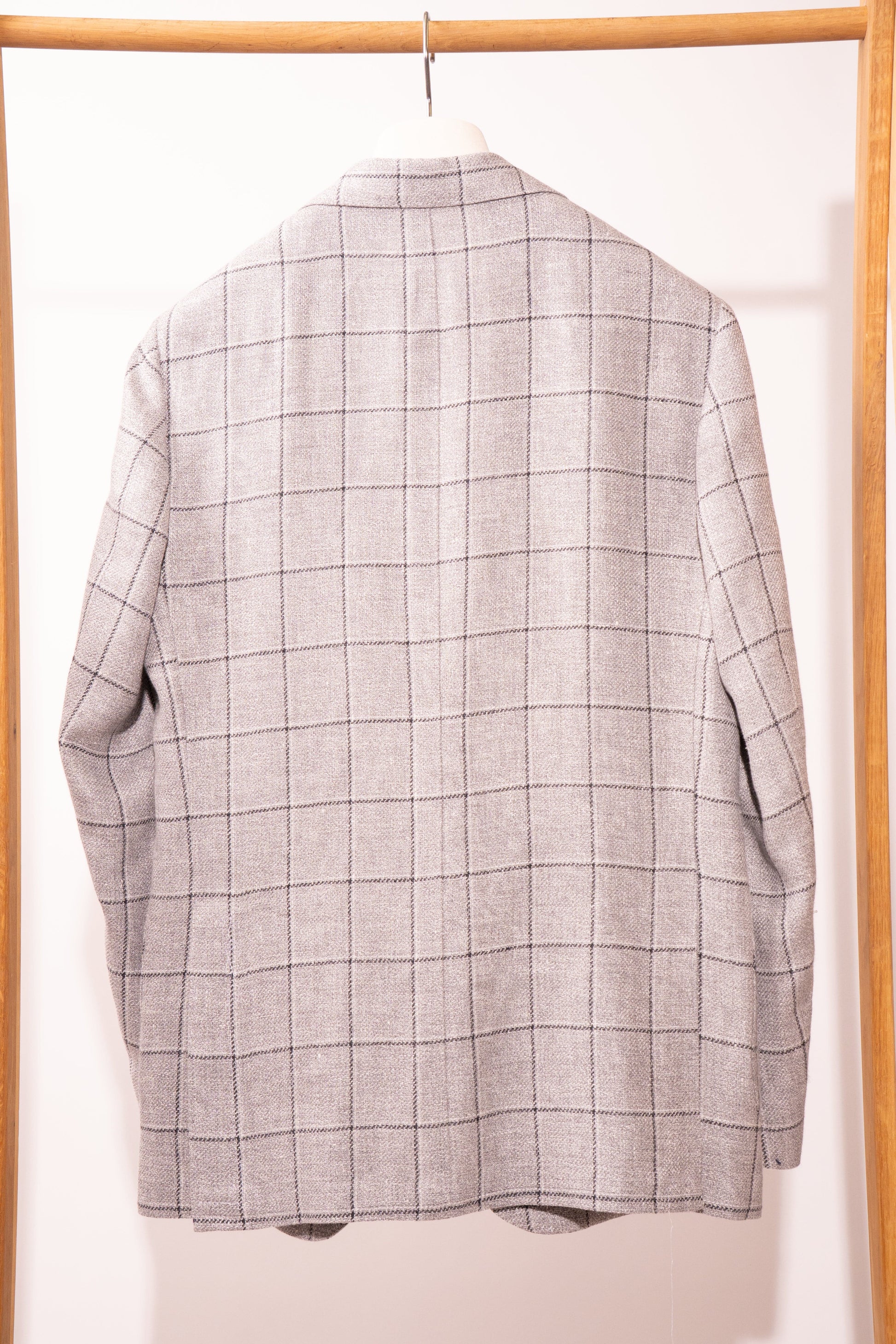 Sartorio Sport Coats Light and Dark Gray Windowpane Sport Jacket