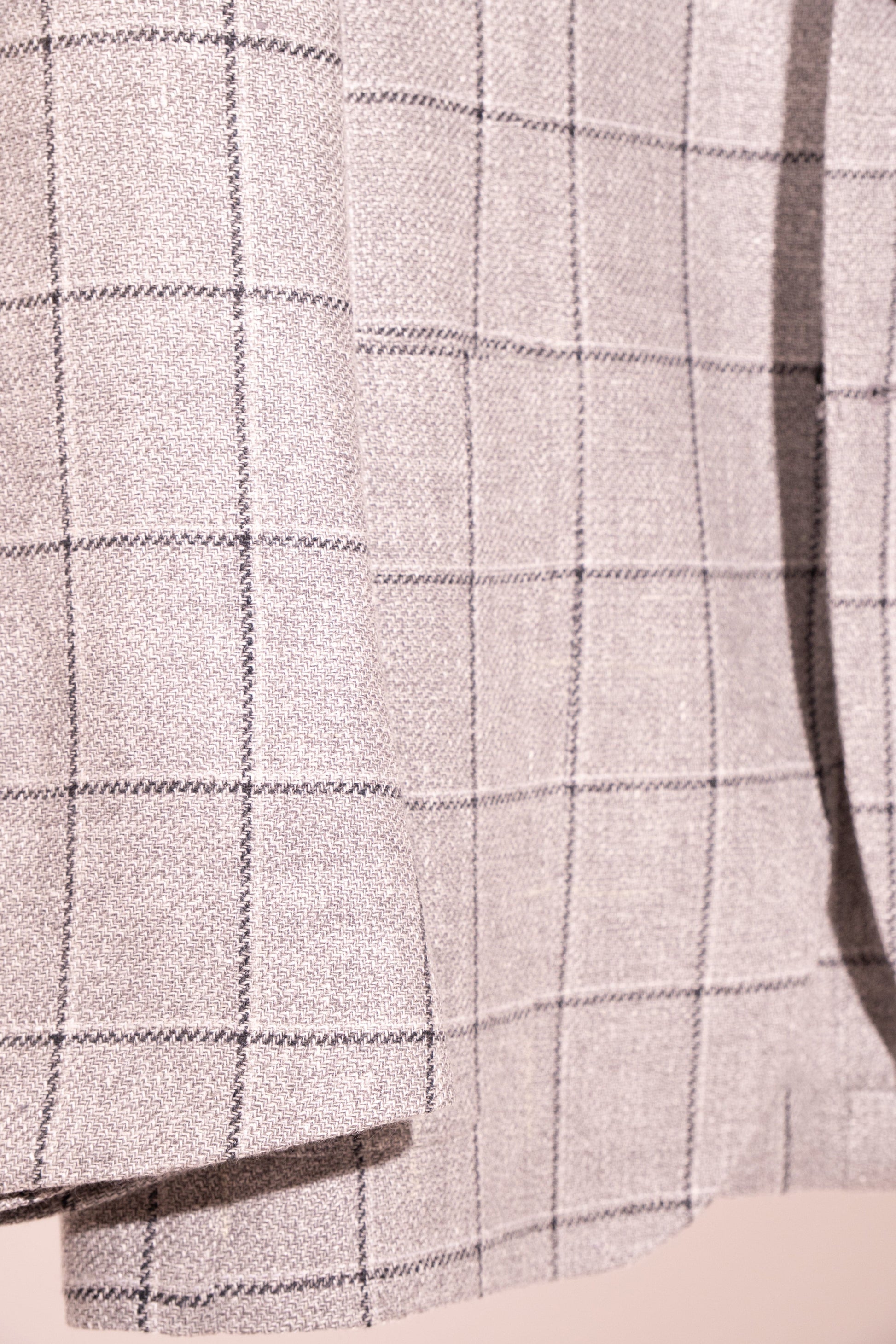Sartorio Sport Coats Light and Dark Gray Windowpane Sport Jacket