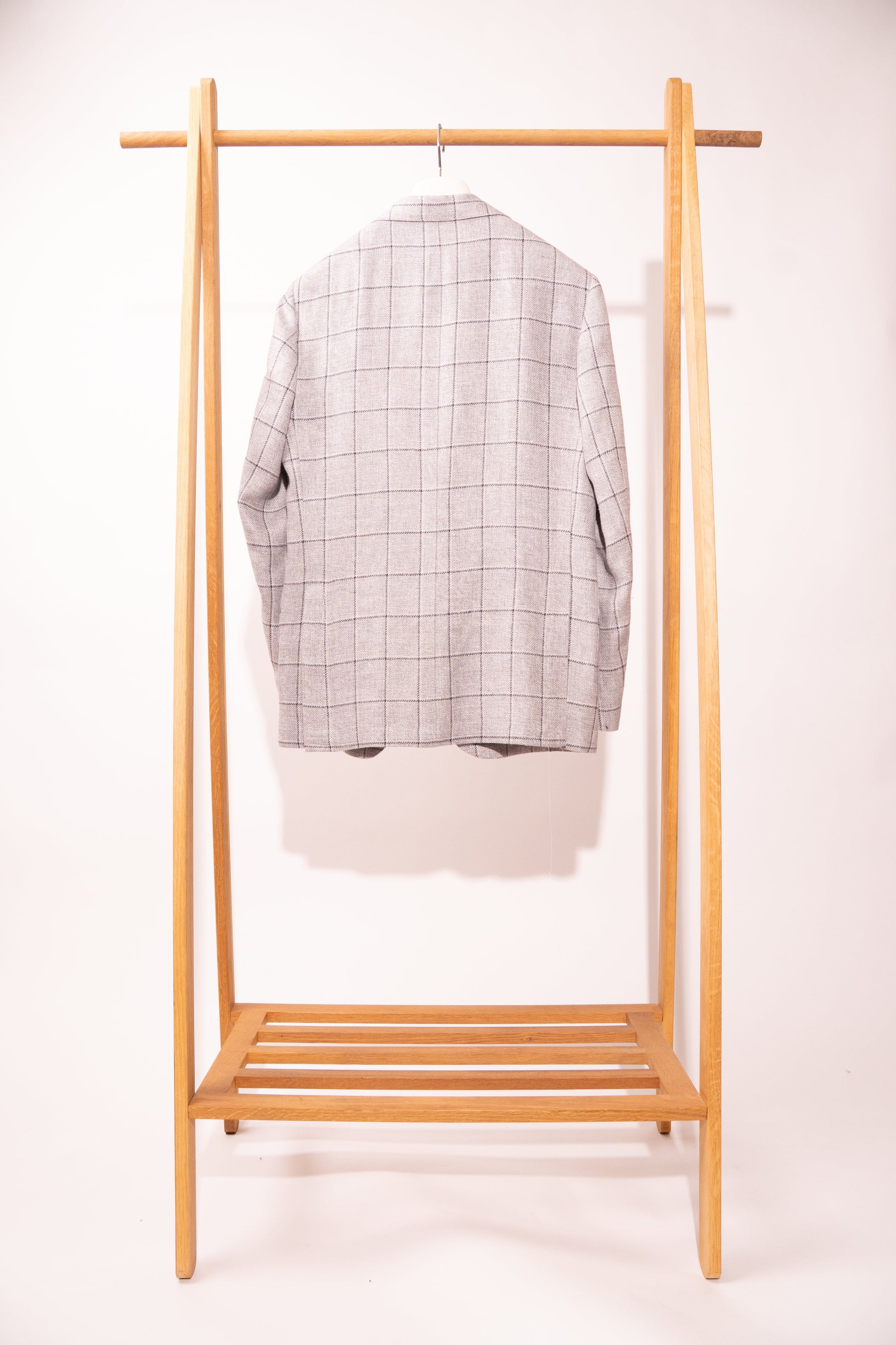 Sartorio Sport Coats Light and Dark Gray Windowpane Sport Jacket