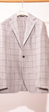 Sartorio Sport Coats Light and Dark Gray Windowpane Sport Jacket