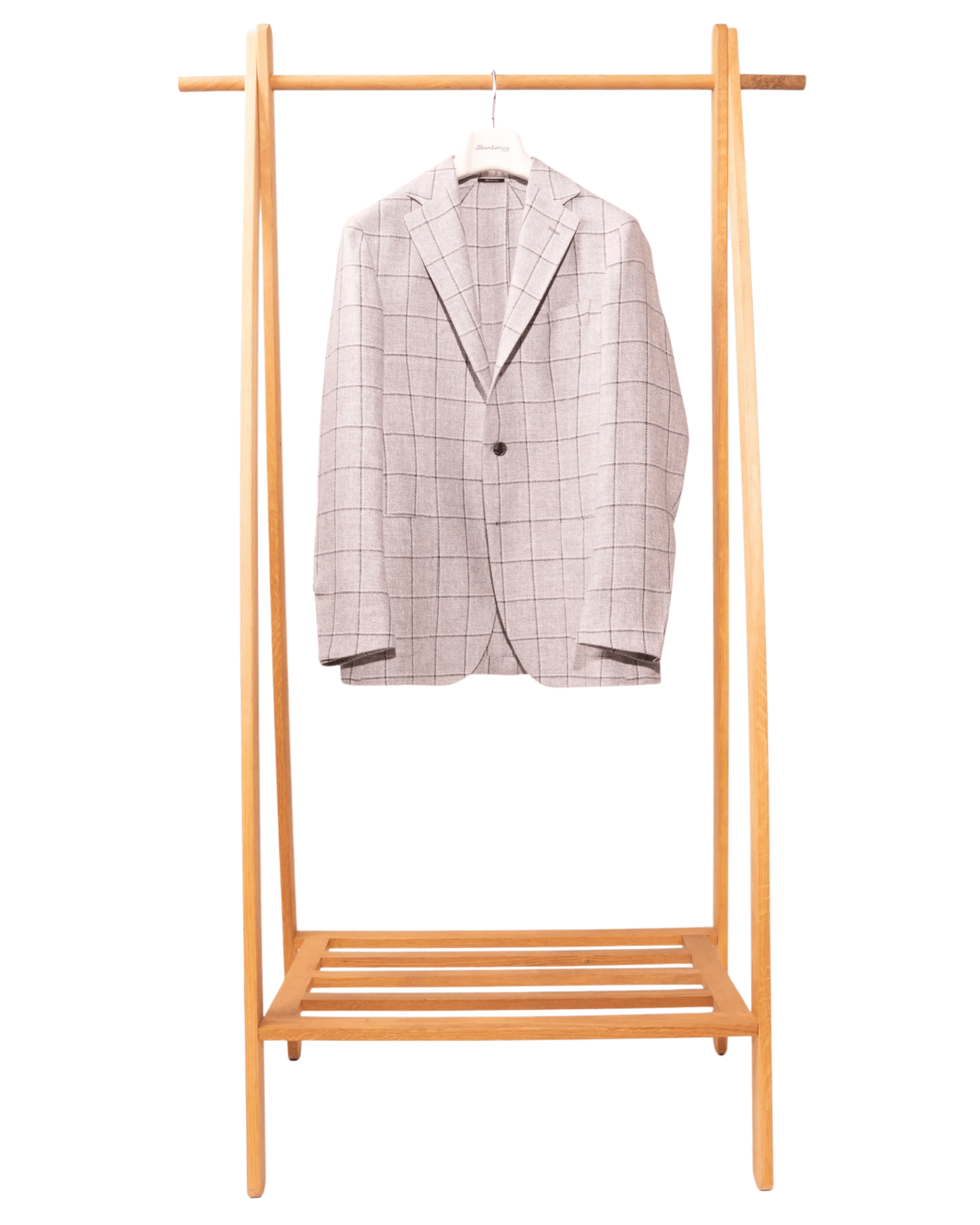 Sartorio Sport Coats Light and Dark Gray Windowpane Sport Jacket