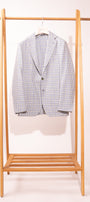 Sartorio Sport Coats Light Blue and Green Tattersall Sport Jacket