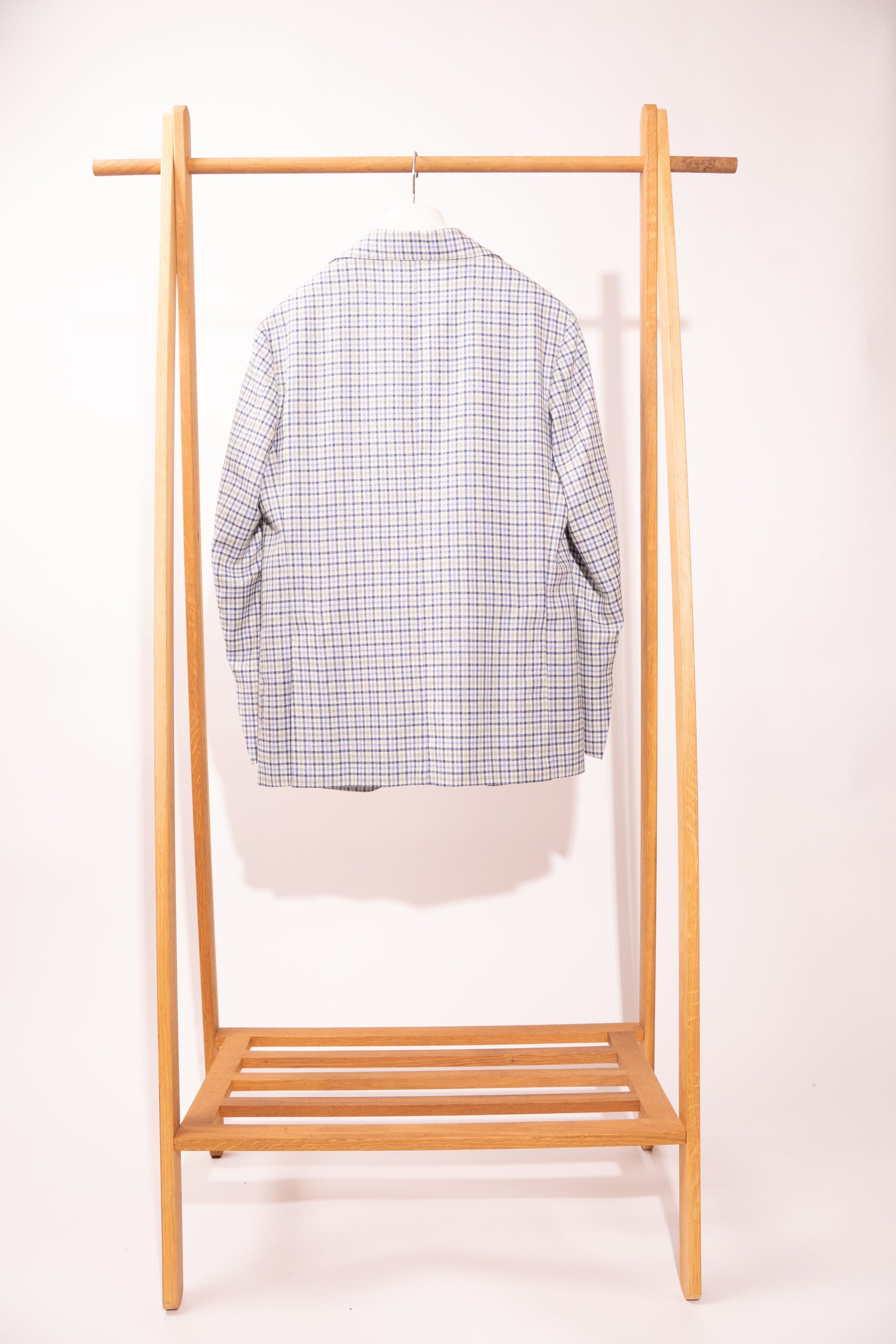 Sartorio Sport Coats Light Blue and Green Tattersall Sport Jacket