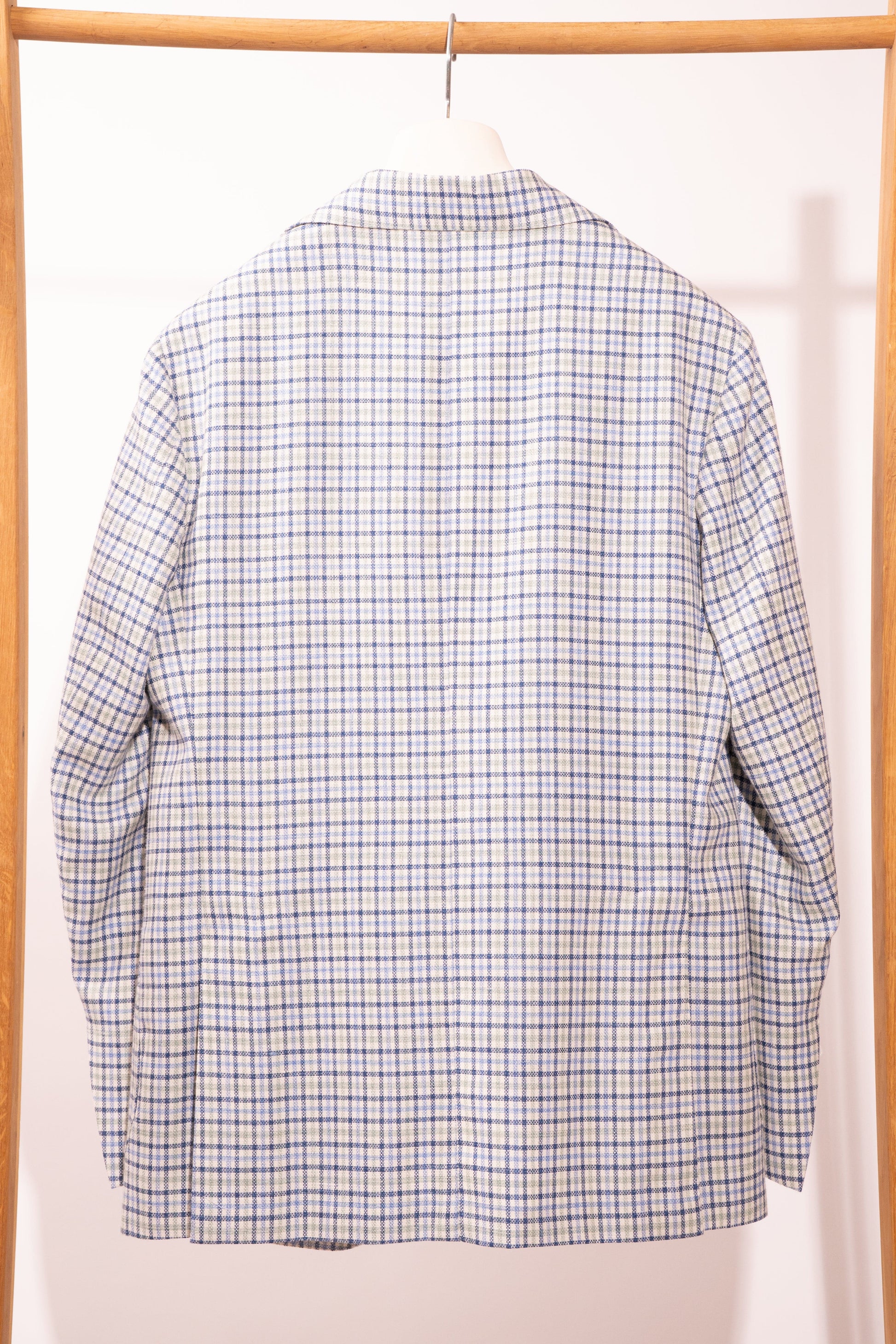 Sartorio Sport Coats Light Blue and Green Tattersall Sport Jacket