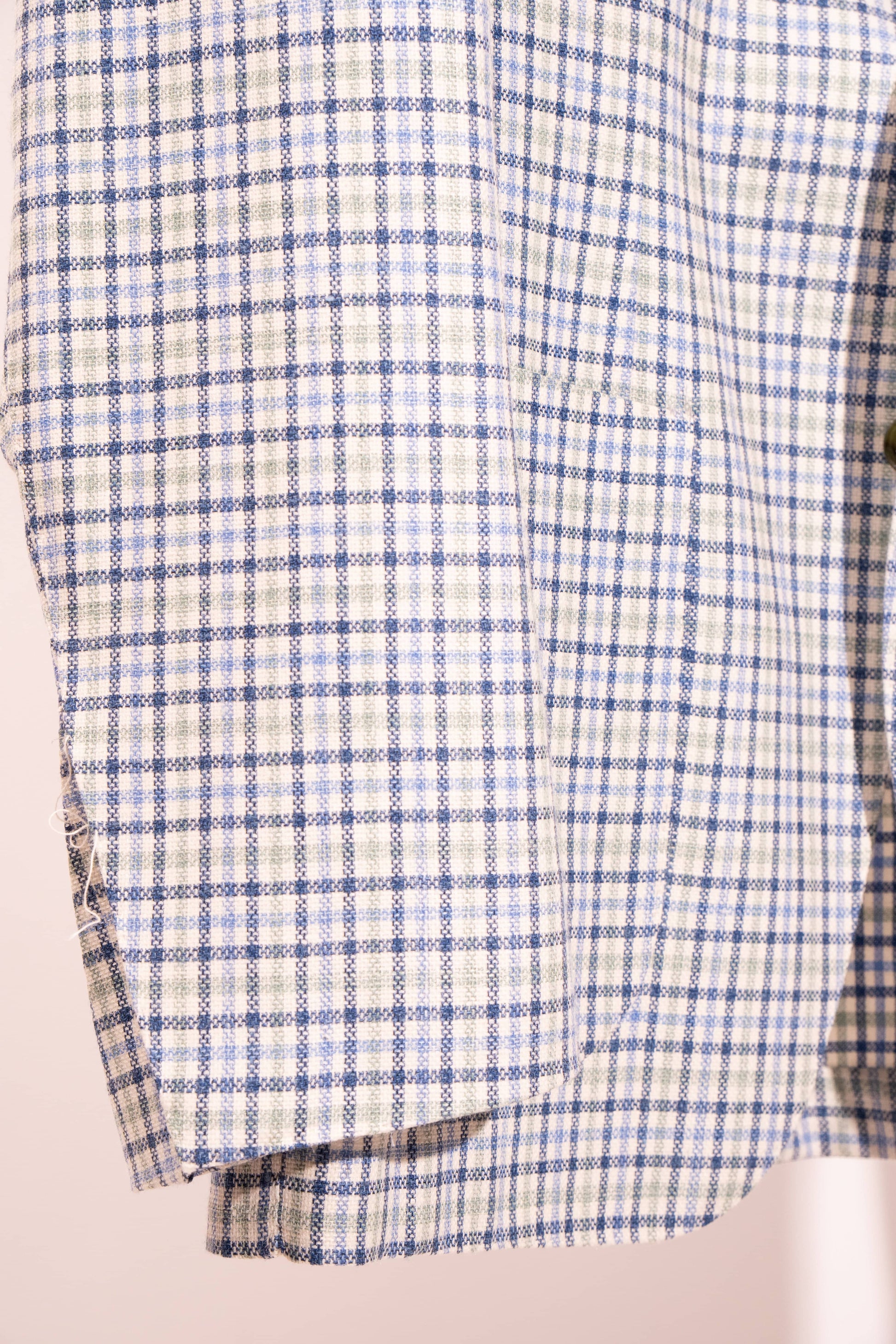 Sartorio Sport Coats Light Blue and Green Tattersall Sport Jacket