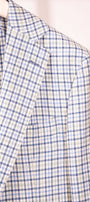 Sartorio Sport Coats Light Blue and Green Tattersall Sport Jacket