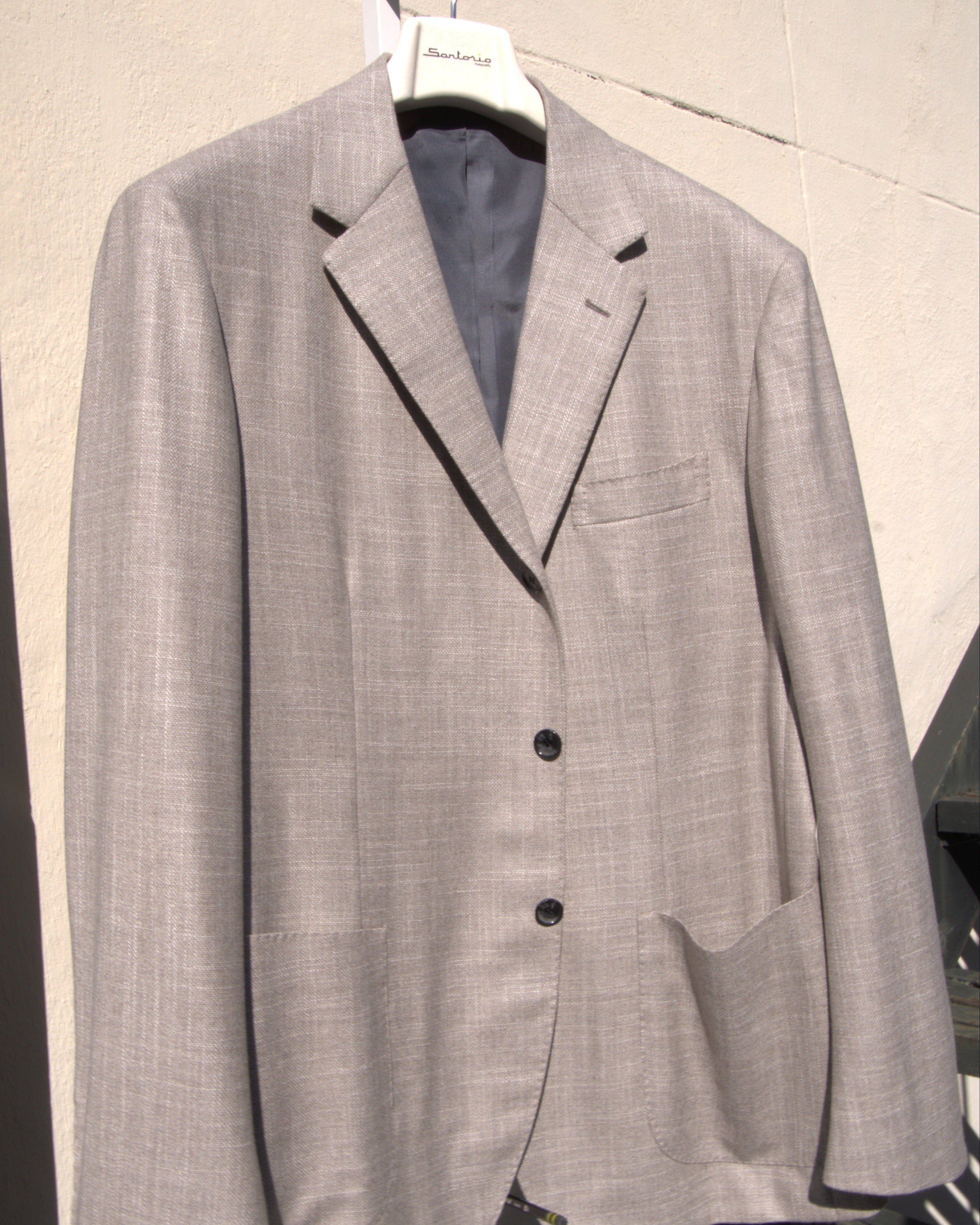 Sartorio Sport Coats Linen Effect in Taupe