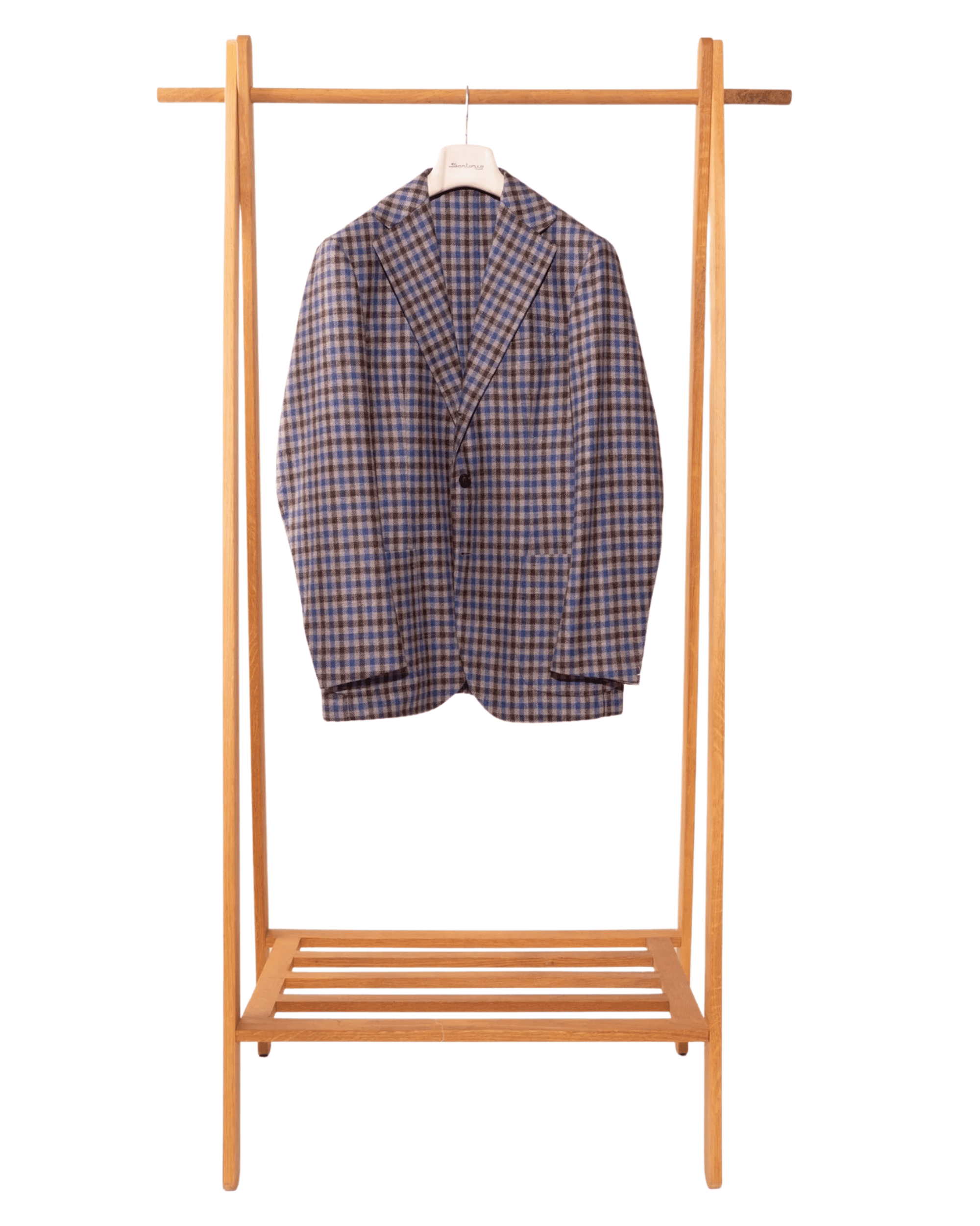 Sartorio Sport Coats Multi Grey and Royal Blue Check Sport Jacket
