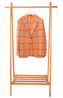 Sartorio Sport Coats Orange and Grey Plaid Sport Coat