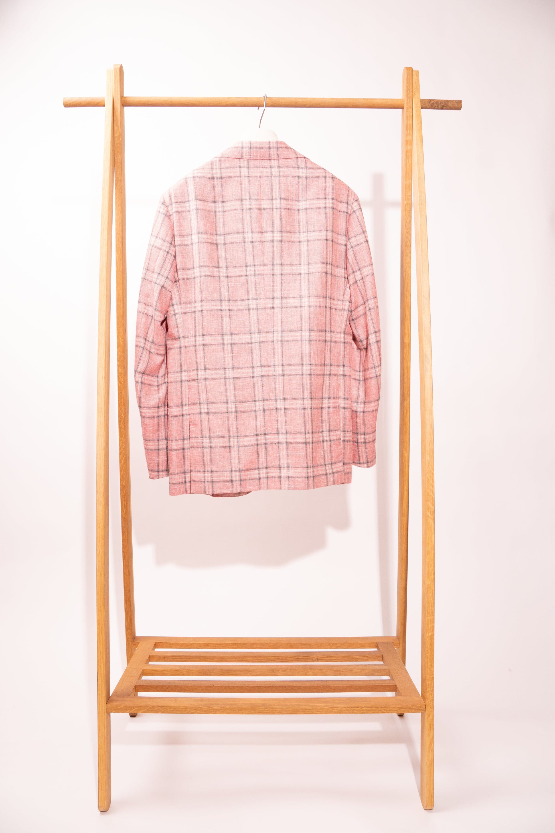 Sartorio Sport Coats Pink and Gray Plaid Sport Jacket