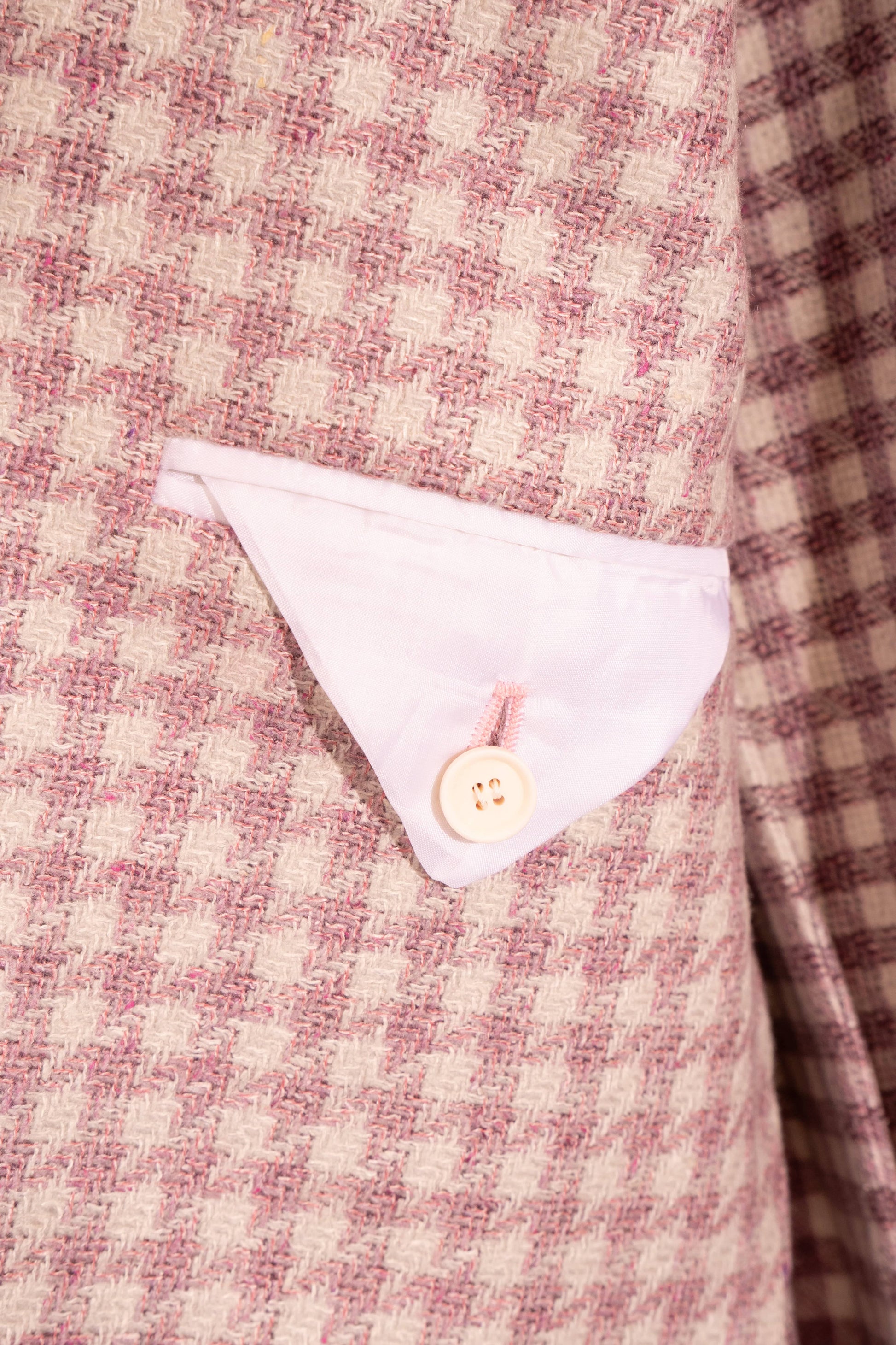 Sartorio Sport Coats Pink Stone Houndstooth Sport Jacket