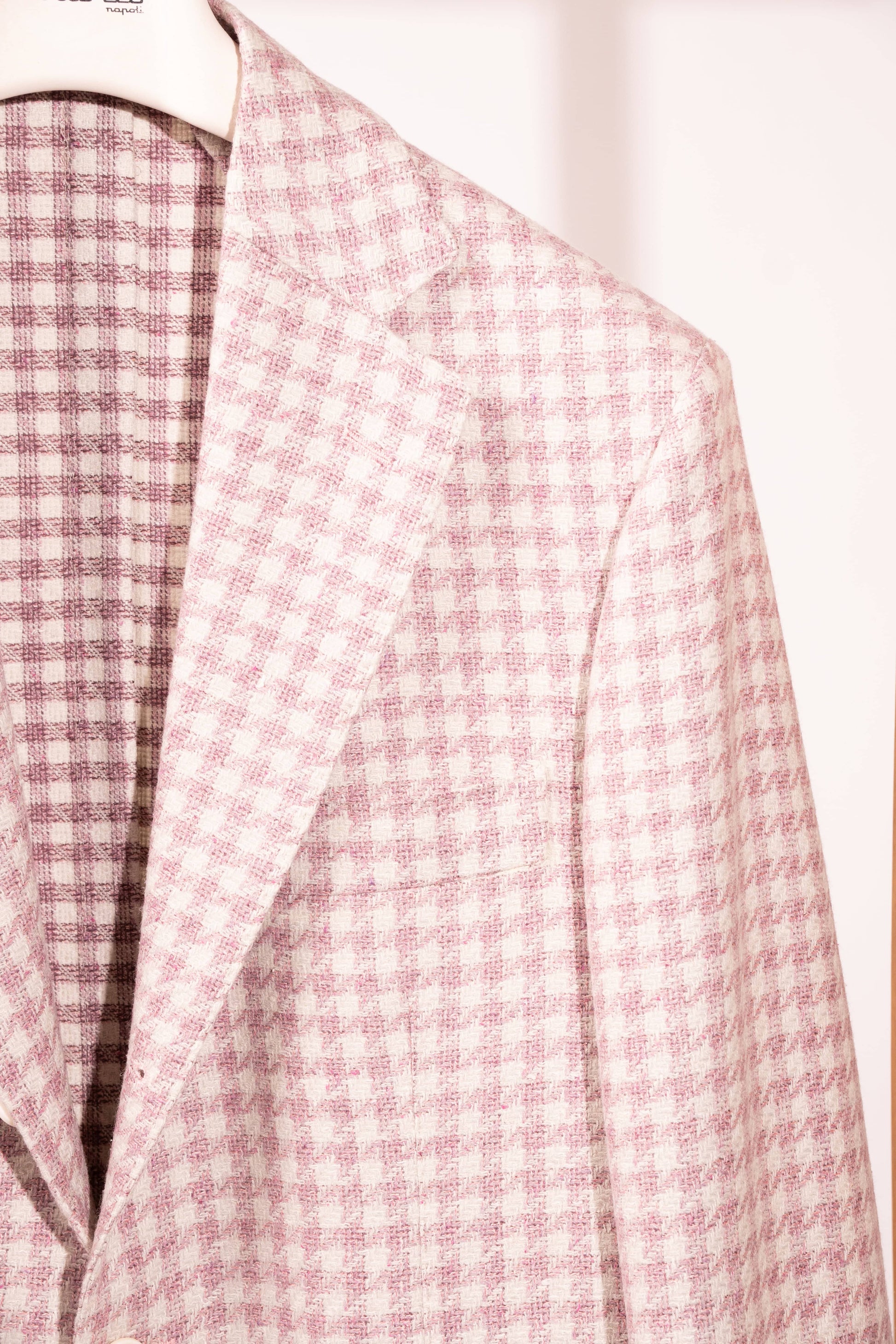 Sartorio Sport Coats Pink Stone Houndstooth Sport Jacket