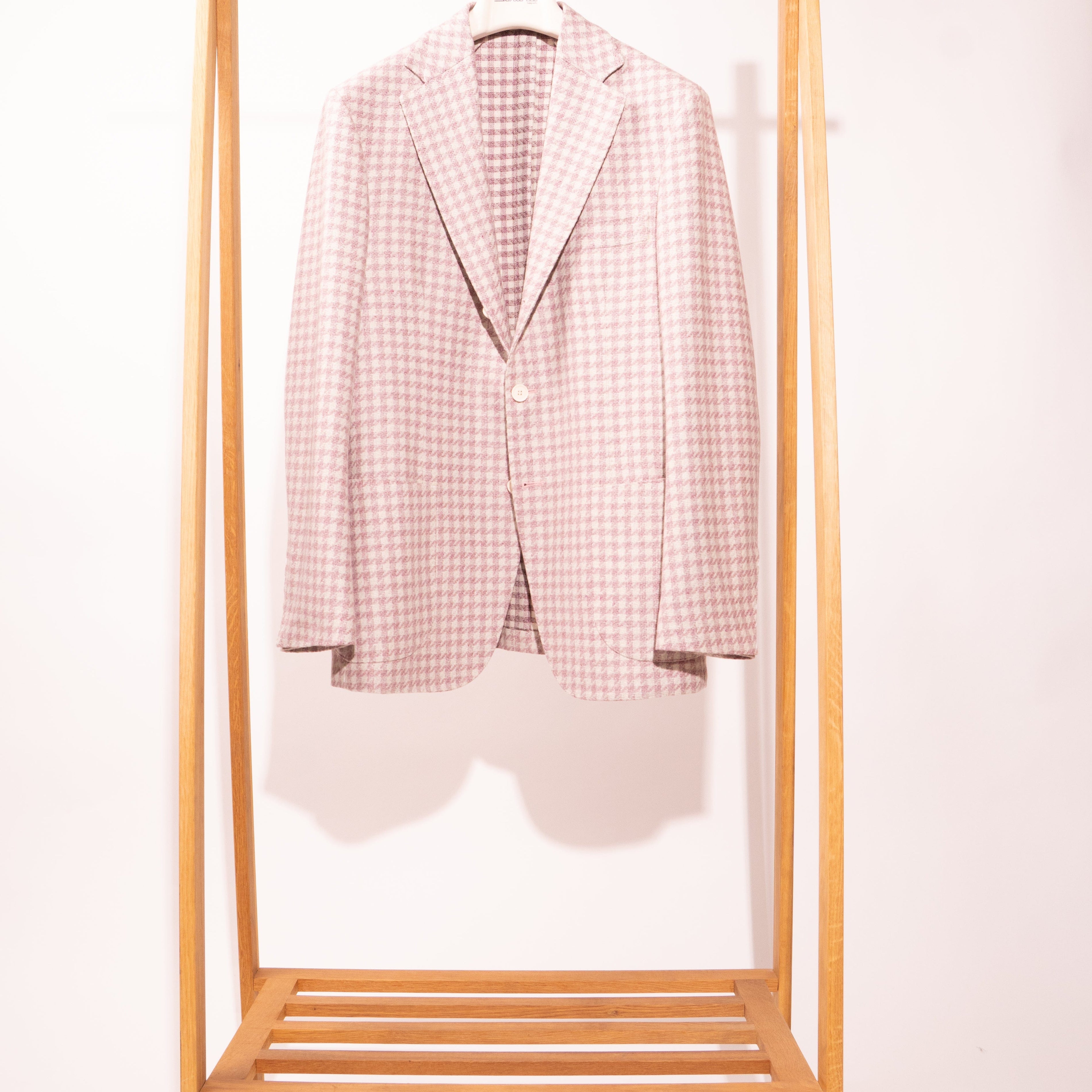Sartorio Sport Coats Pink Stone Houndstooth Sport Jacket