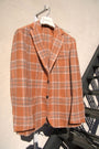 Sartorio Sport Coats Plaid Sport Coat in Orange/Grey