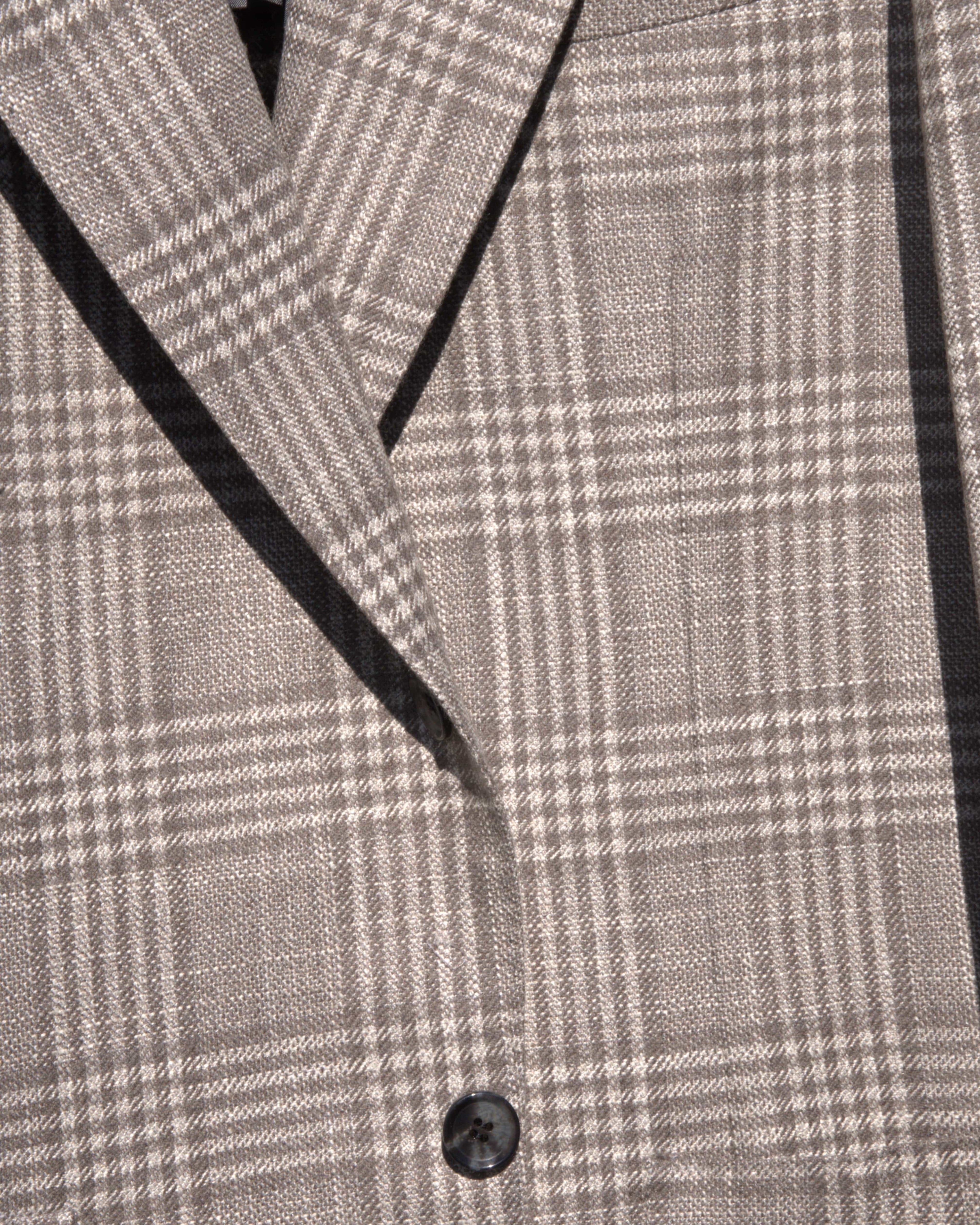 Sartorio Sport Coats Plaid Sport Coat in Taupe Cream