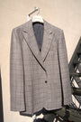 Sartorio Sport Coats Plaid Sport Coat in Taupe Cream