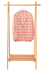Sartorio Sport Coats Red and Light Tan Plaid Sport Coat