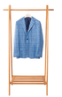 Sartorio Sport Coats Royal Blue and Silver Plaid Cashmere Sport Jacket