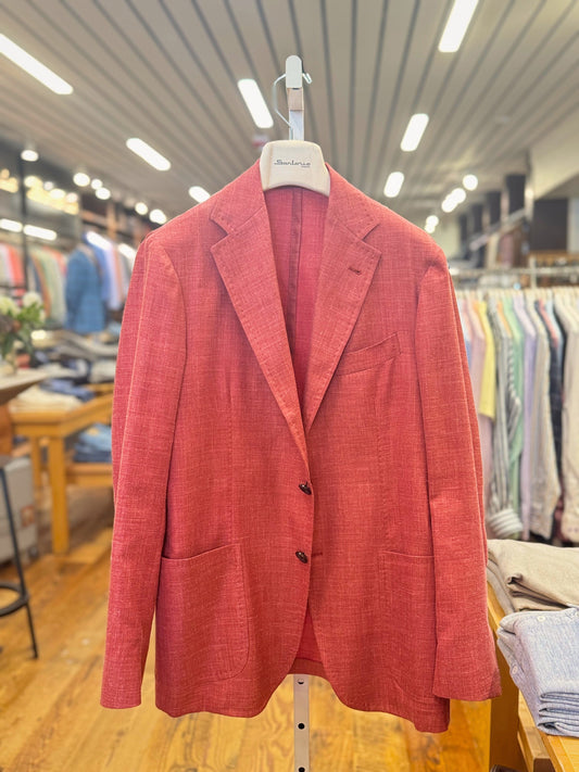 Sartorio Sport Coats Sartorio Napoli Jacket - Red Solid