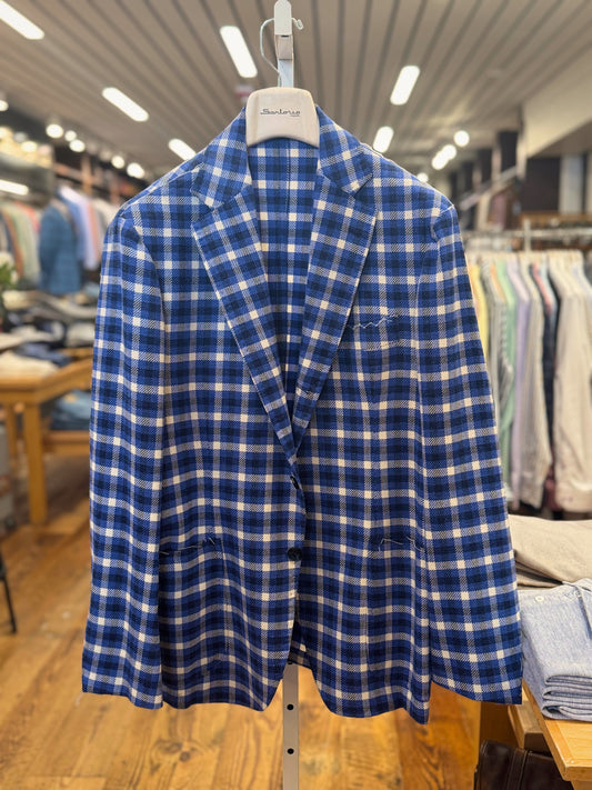 Sartorio Sport Coats Sartorio Napoli Jacket - Royal Blue & Navy Plaid
