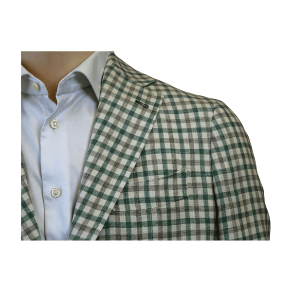 Sartorio Sport Coats Sartorio Sport Coat - Green & Grey Check