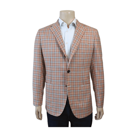 Sartorio Sport Coats Sartorio Sport Coat - Orange Tattersall