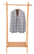 Sartorio Sport Coats Sky Blue, Teal & Khaki Plaid Sport Coat