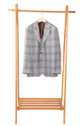 Sartorio Sport Coats Sky Blue, Teal & Khaki Plaid Sport Coat