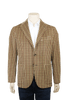 Sartorio Sport Coats Tan Corduroy Plaid Sport Coat