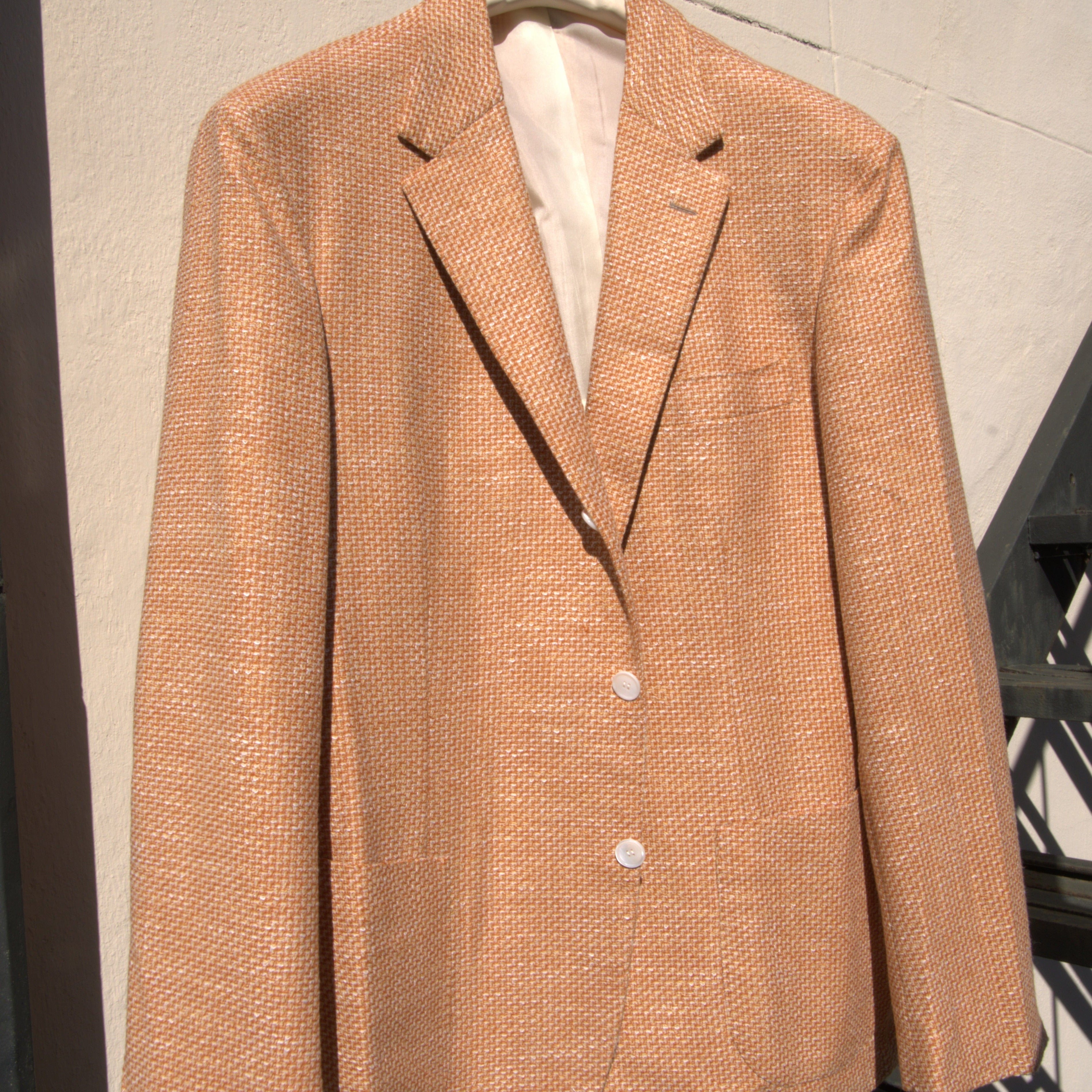 Sartorio Sport Coats Textured Solid Sport Coat in Rust